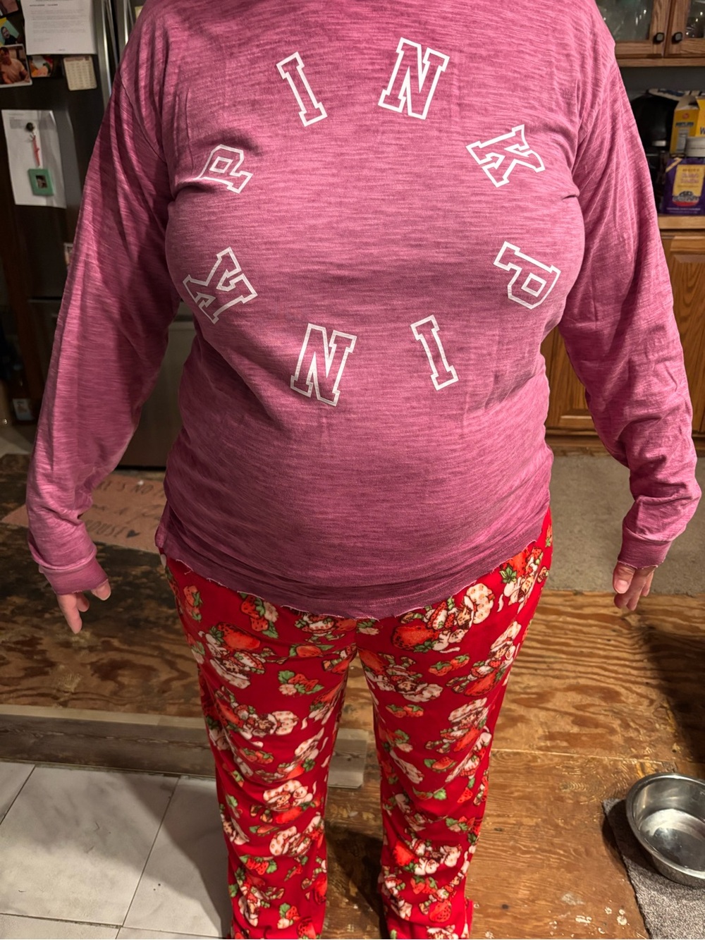 Pink long sleeve shirt from pink vs! Size small ! Oversized fits like a med/lge!